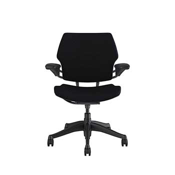 Humanscale Freedom Task Chair with Adjustable Duron Arms, Graphite Frame, Fourtis Black