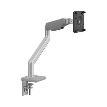 Humanscale M2.1 Monitor Arm with Two-Piece Clamp Mount Base, Silver with Gray Trim