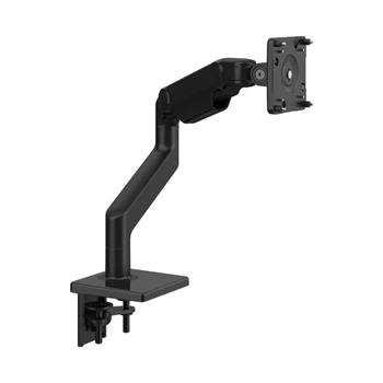 Humanscale M8.1 Monitor Arm with Two-Piece Clamp Mount Base, Black with Black Trim