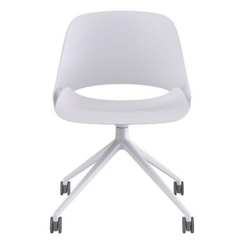 Humanscale Trea Chair with Four Star Base, Hard Casters, White