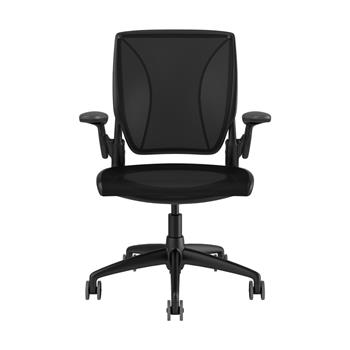 Humanscale Diffrient World Chair with Height-Adjustable Duron Arms, Catena Black