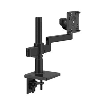 Humanscale M/Flex with M2.1 Monitor Arm, Dual Arm Bracket, Two-Piece Clamp Mount, Black with Black Trim