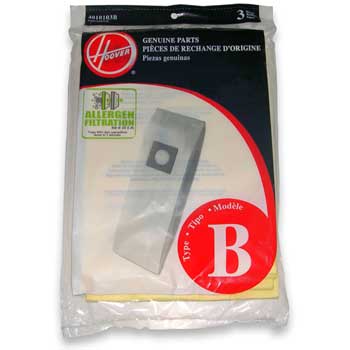 Hoover Allergen Disposable Bags, Type &quot;B&quot;, 3/PK
