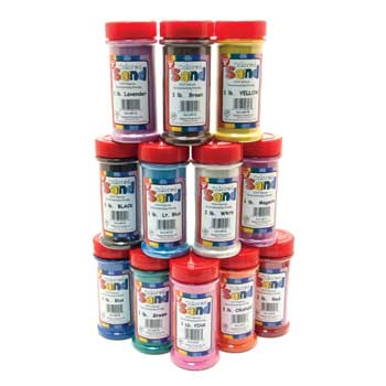 Hygloss Colored Sand, 1 lb., Assorted, 12/ST