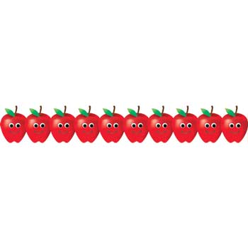 Hygloss Happy Apples Die-Cut Border, 3&quot; x 36&quot;, 12 Strips/Pack