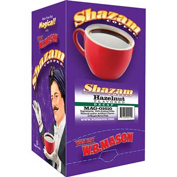 Shazam Coffee Pods, Hazelnut Decaf, 15/BX