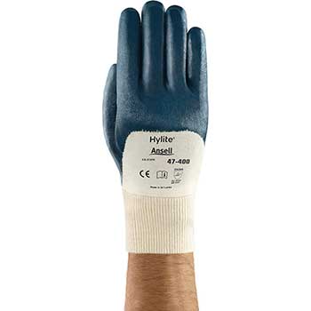 Ansell 47-400 Multi-Purpose  Glove, Oil Repelant, Blue, Size 8, 12/PK