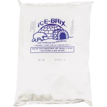 W.B. Mason Co. Ice-Brix™ Cold Packs, 8&quot; x 6&quot; x 1-1/4&quot;, White, 12/CS
