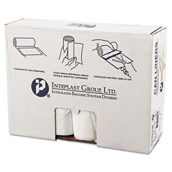 Inteplast Group High-Density Can Liner, 40 x 48, 45gal, 16mic, Clear, 25/Roll, 10 Rolls/Carton