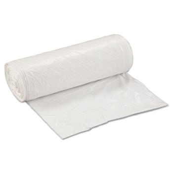 Inteplast Group Low-Density Can Liner, 30 x 36, 30gal, .8mil, White, 25/Roll, 8 Rolls/Carton