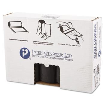 Inteplast Group Low-Density Can Liner, 33 x 39, 33gal, 1.4mil, Black, 25/Roll, 5 Rolls/Carton