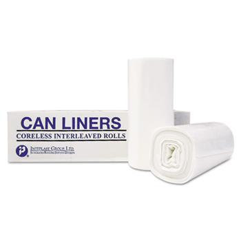 Inteplast Group High-Density Can Liner, 36 x 58, 55-Gallon, 13 Micron Equivalent, Clear, 25/Roll, 8RL/CT