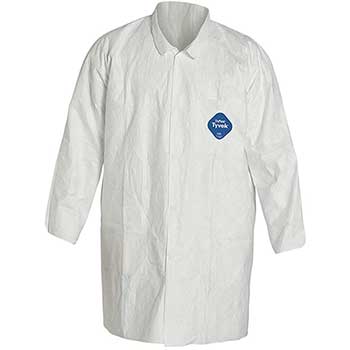 DuPont Tyvek Lab Coat, 3XL, White, 30/CS