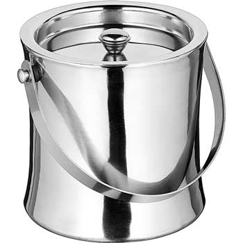 Winco&#174; Stainless Steel Double Wall Ice Bucket, 60 oz.