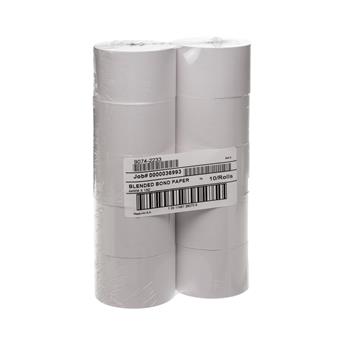 Iconex Bond Paper Rolls, 1.75&quot; x 150&#39;, White, 10 Rolls/Pack, 10 Packs/Carton