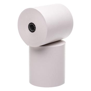 Iconex Blended Bond Paper Rolls, 3-1/4&quot; x 165&#39;, White, 50 Rolls/Carton