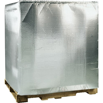 W.B. Mason Co. Cool Shield Bubble Pallet Cover, 48 in x 40 in x 48 in, Silver, 5/Case