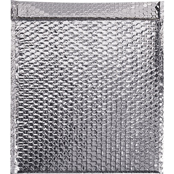 W.B. Mason Co. Cool Shield Bubble Lined Self-Seal Mailers, 15 in x 17 in, Silver, 50/Case