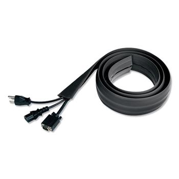 Innovera Floor Sleeve Cable Management, 2.5&quot; x 0.5&quot; Channel, 72&quot; Long, Black