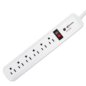 Innovera&#174; Surge Protector, 6 Outlets, 4 ft Cord, 540 Joules, White