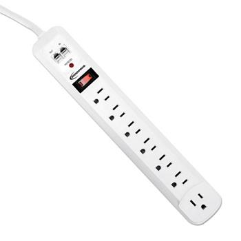 Innovera&#174; Surge Protector, 7 Outlets, 4 ft Cord, 1080 Joules, White