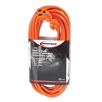 Innovera&#174; Indoor/Outdoor Extension Cord, 25 ft, 13 A, Orange