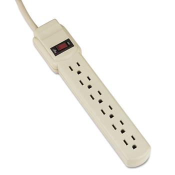 Innovera&#174; Six-Outlet Power Strip, 4 ft Cord, 1.94 x 10.19 x 1.19, Ivory