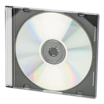 Innovera&#174; CD/DVD Slim Jewel Cases, Clear/Black, 100/Pack