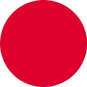 W.B. Mason Co. Inventory Circle Labels, 1-1/2 in Diameter, Fluorescent Red, 500/Roll