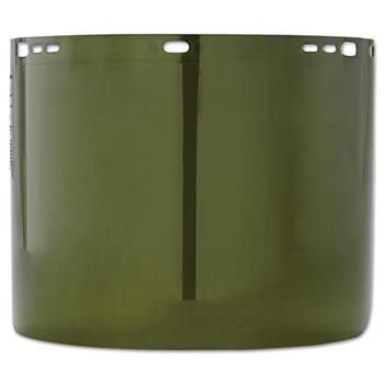 Jackson Safety Face Shield Window, 15 1/2&quot; x 8&quot;, Polycarbonate, Green, Unbound
