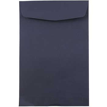 JAM Paper Open End Catalog Premium Envelopes, 6&quot; x 9&quot;, Navy Blue, 10/PK