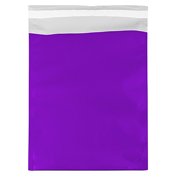 JAM Paper Open End Foil Envelopes with Self-Adhesive Closure, 10&quot; x 13&quot;, Purple, 100/PK