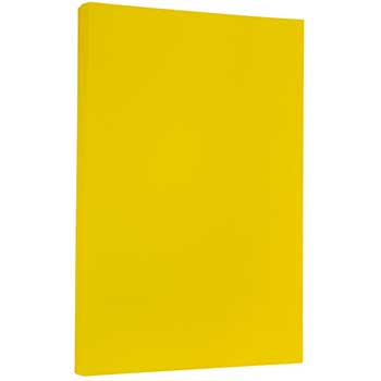 JAM Paper Colored Paper, 24 lb, 8.5&quot; x 14&quot;, Yellow, 500 Sheets/Pack