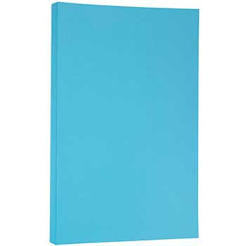 JAM Paper Colored Paper, 24 lb, 8.5&quot; x 14&quot;, Blue, 500 Sheets/Ream