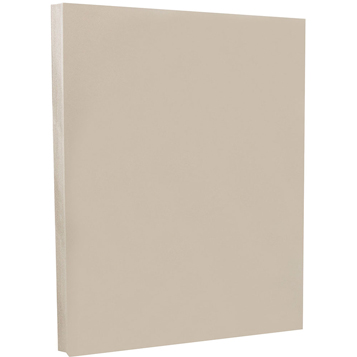 JAM Paper Vellum Bristol Cardstock, 67 lb, 8.5&quot; x 11&quot;, Grey, 250 Sheets/Ream