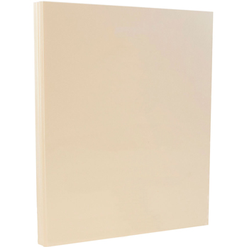 JAM Paper Vellum Bristol Cardstock, 110 lb, 8.5&quot; x 11&quot;, Ivory, 250 Sheets/Ream