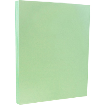 JAM Paper Vellum Bristol Cardstock, 110 lb, 8.5&quot; x 11&quot;, Green, 250 Sheets/Ream