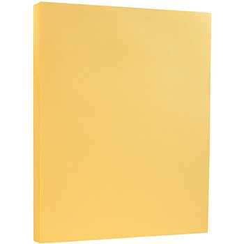 JAM Paper Vellum Bristol Cardstock, 110 lb, 8.5&quot; x 11&quot;, Buff, 250 Sheets/Ream