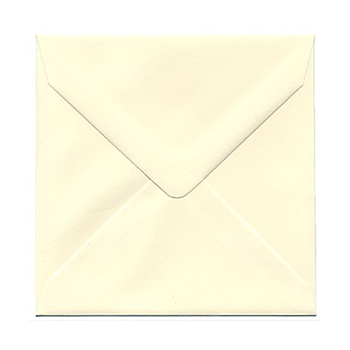 JAM Paper Square Invitation Envelopes with Euro Flap, 5&quot; x 5&quot;, Ivory, 100/PK