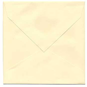 JAM Paper Square Invitation Envelopes with Euro Flap, 7 1/2&quot; x 7 1/2&quot;, Ivory, 100/PK