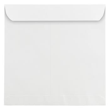 JAM Paper Large Square Invitation Envelopes, 10 1/2&quot; x 10 1/2&quot;, White, 100/PK