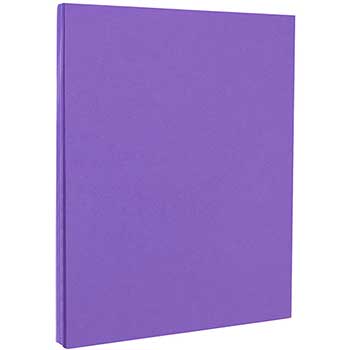 JAM Paper Colored Paper, 24 lb, 8.5&quot; x 11&quot;, Violet, Recycled, 50 Sheets/Ream