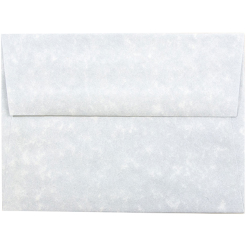 JAM Paper A6 Parchment Invitation Envelopes, 4 3/4&quot; x 6 1/2&quot;, Blue Recycled, 250/BX