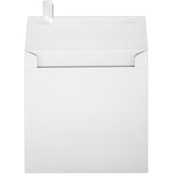JAM Paper Square Invitation Envelopes, 5-1/2 in x 5-1/2 in, 70 lb, Bright White, Peel and Seal, 250/Pack