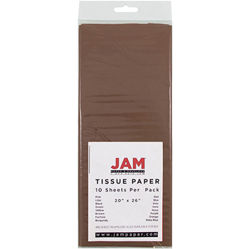 JAM Paper Tissue Paper, Brown, 10/PK