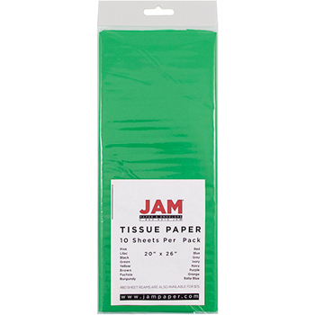 JAM Paper Tissue Paper, Green, 10/PK