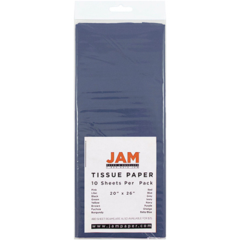 JAM Paper Tissue Paper, Navy Blue, 10/PK