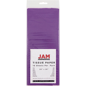 JAM Paper Tissue Paper, Purple, 10/PK