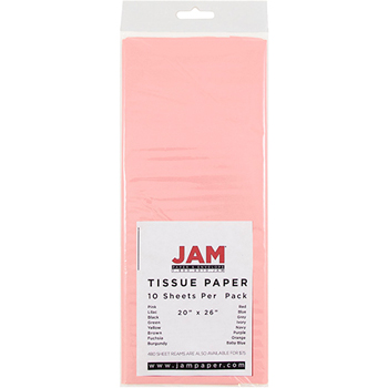 JAM Paper Tissue Paper, Pink, 10/PK