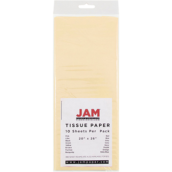 JAM Paper Tissue Paper, Ivory, 10/PK